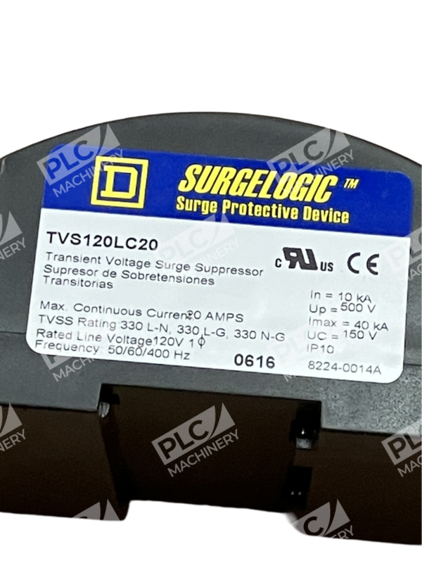 Square D TVS120LC20 Surgelogic Transient Voltage Surge Suppressor ...