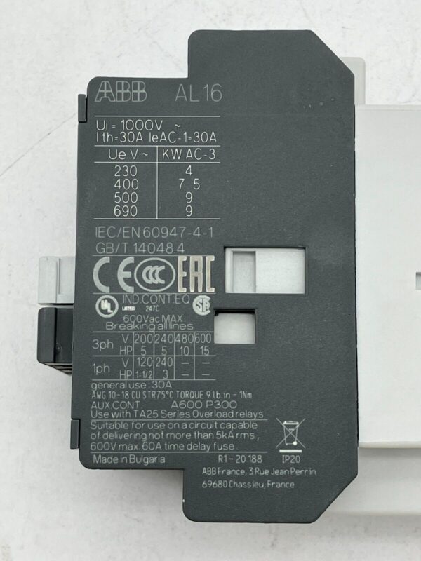 ABB AL16-30-01 Contactor - Image 4