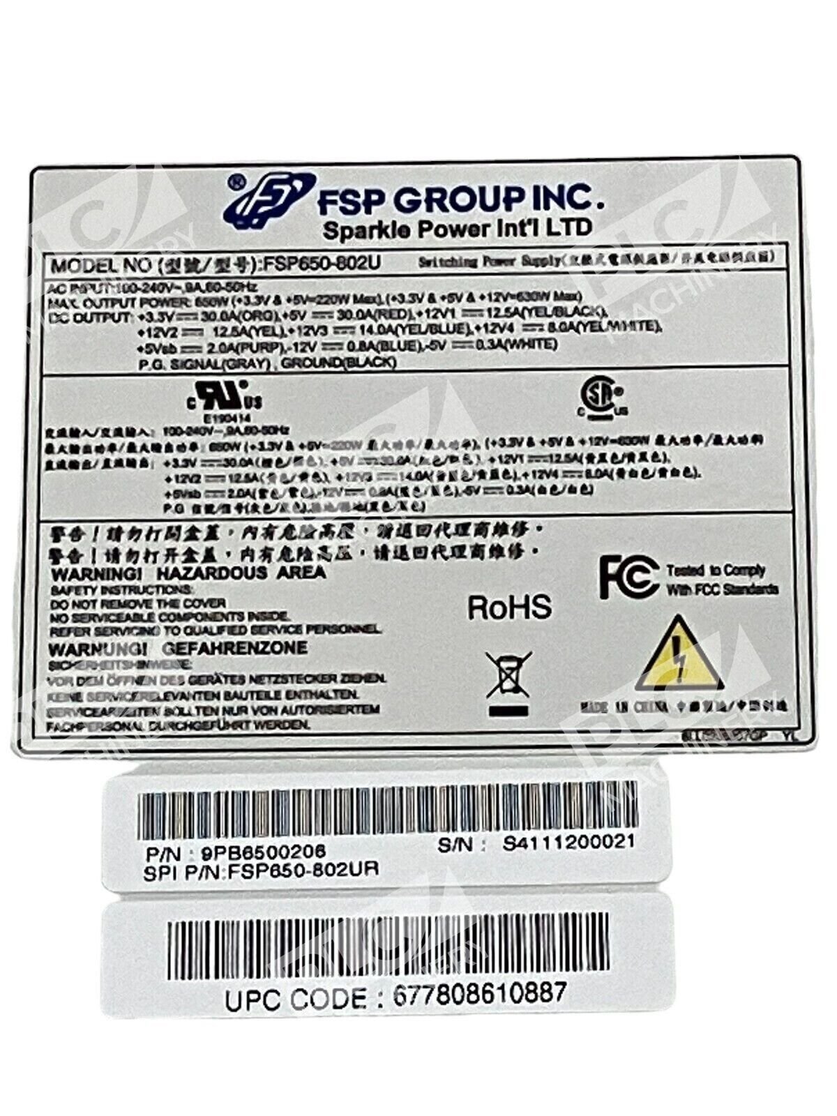 FSP FSP650802U Server Power Supply