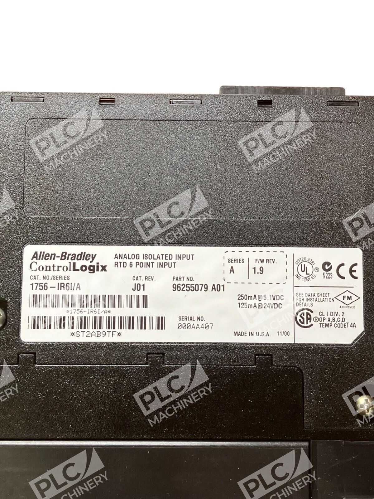 Allen Bradley 1756-IR6I /A ControlLogix Analog Isolated Input RTD 6 ...