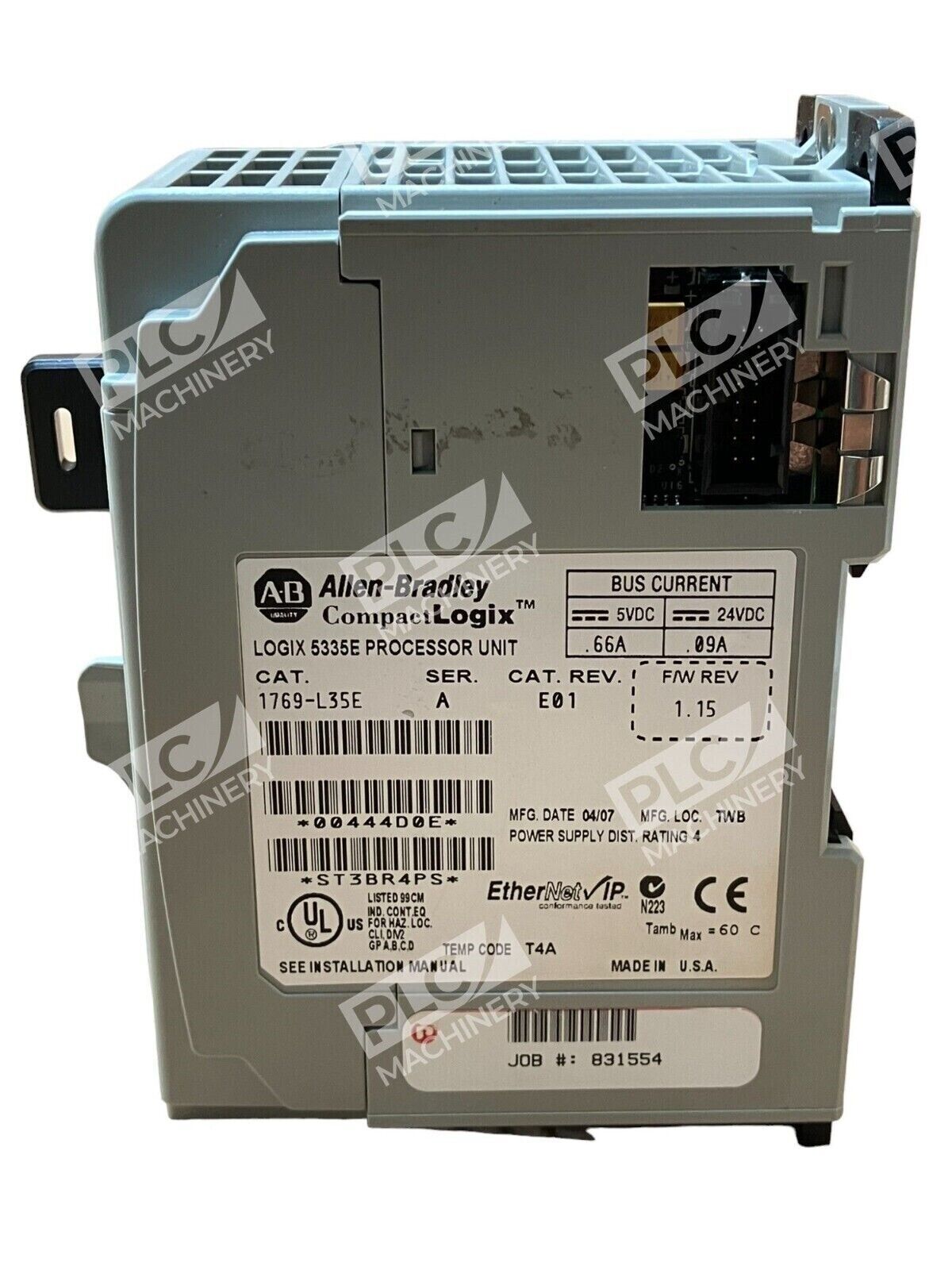 Allen Bradley 1769-L35E /A CompactLogix 5335E Processor Unit ...