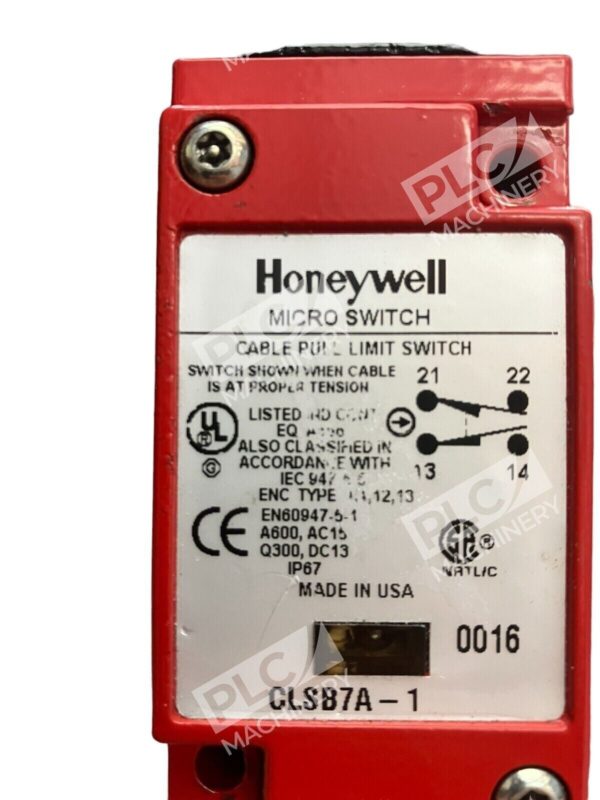 Honeywell CLSB7A-1 Micro Switch Cable Pull Limit Switch - Image 5