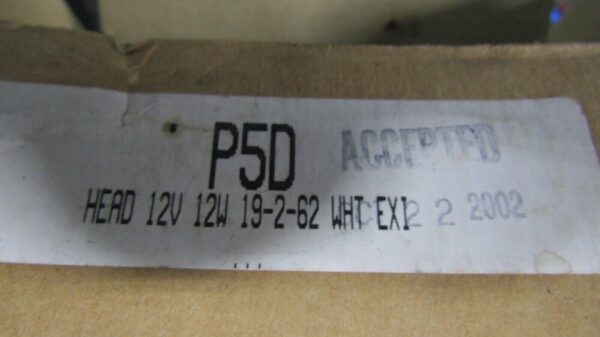 P5D 19-2-62-WHT-EXI 12VOLT LIGHT HEAD - Image 3