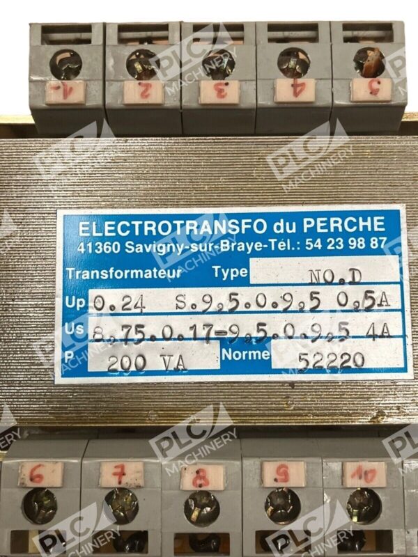 Electrotransfo du Perche NO.D 0.24 S.9.5.0.9.5 0.5A 200VA 8.75.0.17-9.5.0.9.5 4A - Image 2