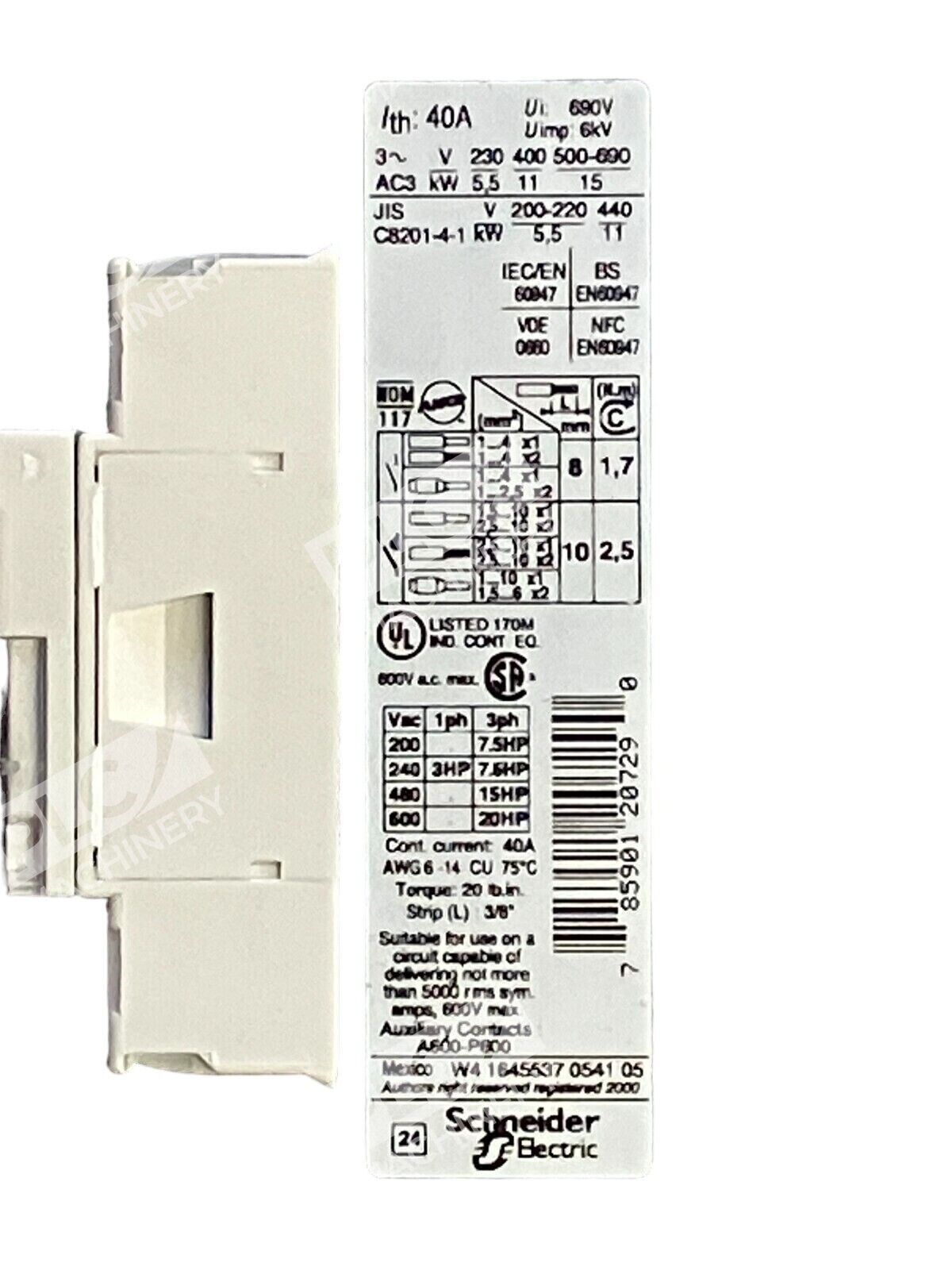 Telemecanique LC1D25BD Contactor - PLCmachinery.com