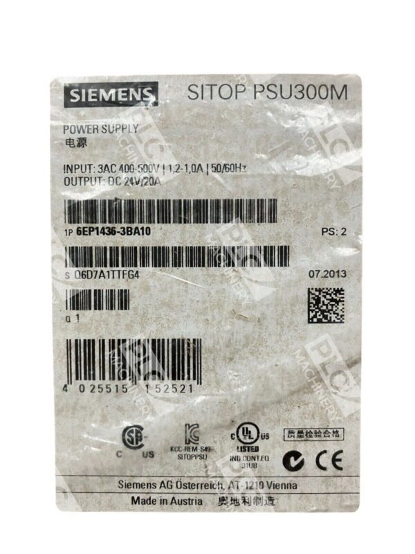 Siemens 6EP1436-3BA10 SITOP PSU300M Power Supply - Image 2