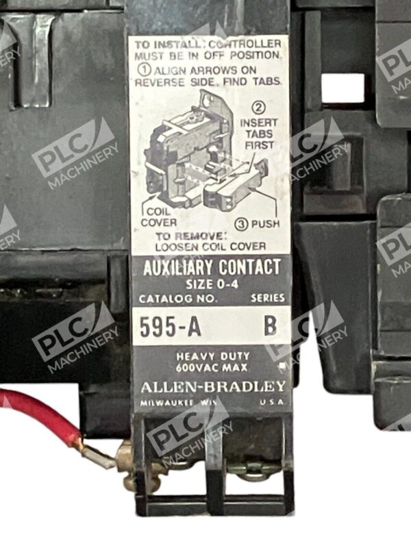 Allen Bradley Motor Starter 509-BOD /B w/ 595-A /B - Image 3