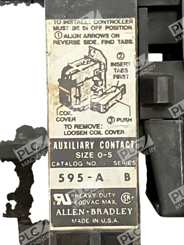 Allen Bradley 509-AOD /B w/ 595-A /B - Image 4