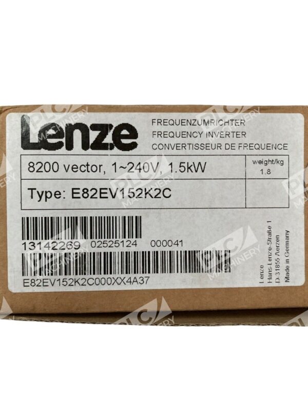 Lenze Inverter 8200 Vector 1.5kW 1~240V E82EV152K2C - Image 2