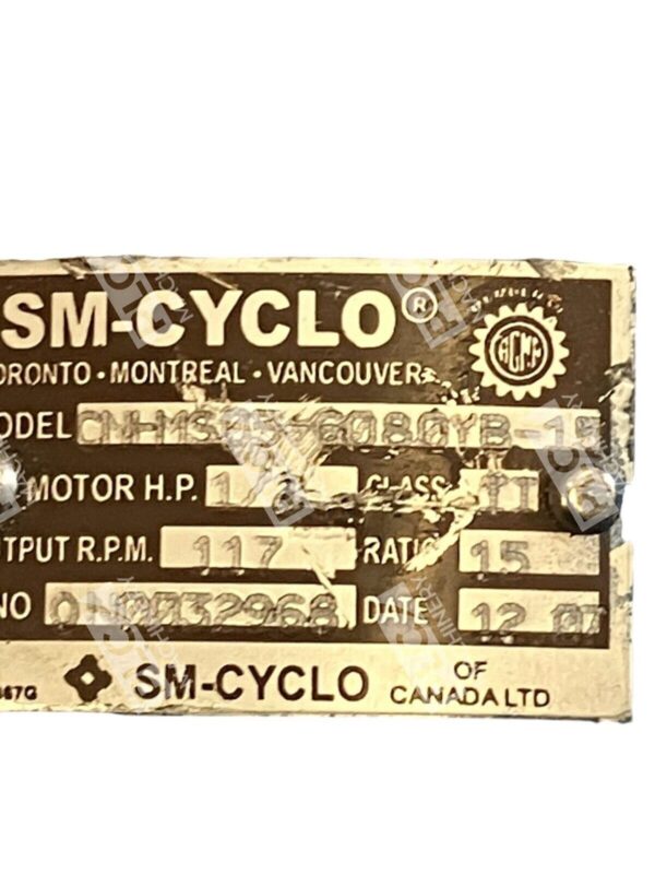 SM-Cyclo 1/2HP 117RPM 15:1 CNHMS05-6080YB-1 - Image 3