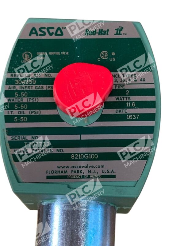 ASCO Red Hat T707732 8210100 FT GS R T Solenoid Valve 8210G100DC24/DCD - Image 6