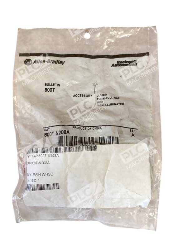 Allen Bradley AB Red Non-Illuminated Jumbo Push-Pull Cap 800T-N208A /A