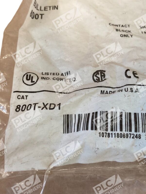 Allen Bradley AB 1 NO Shallow Contact Block 800T-XD1 (lot of 2) - Image 3