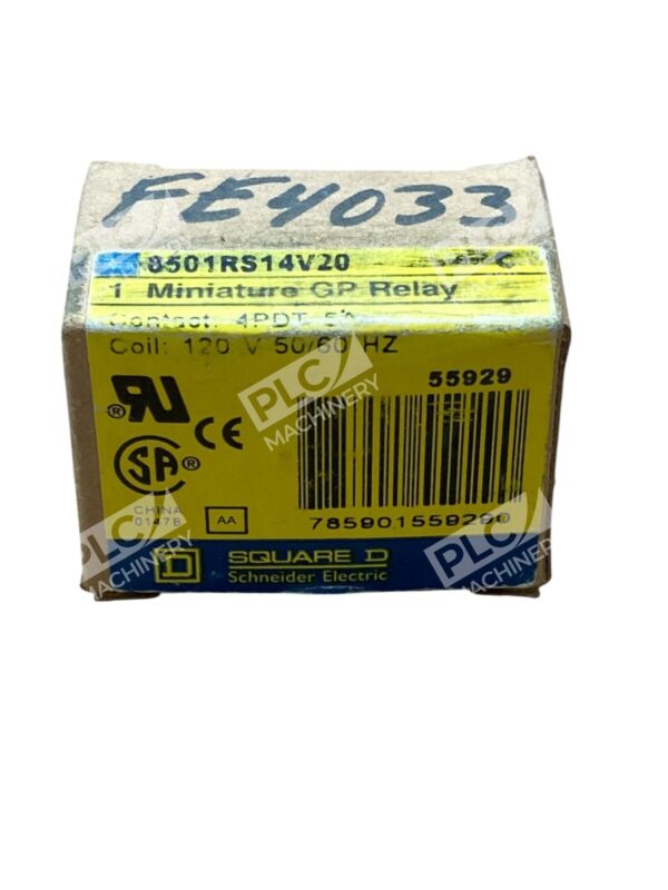 Square D 0147B 120V 50/60Hz Relay 8501RS14V20 /C