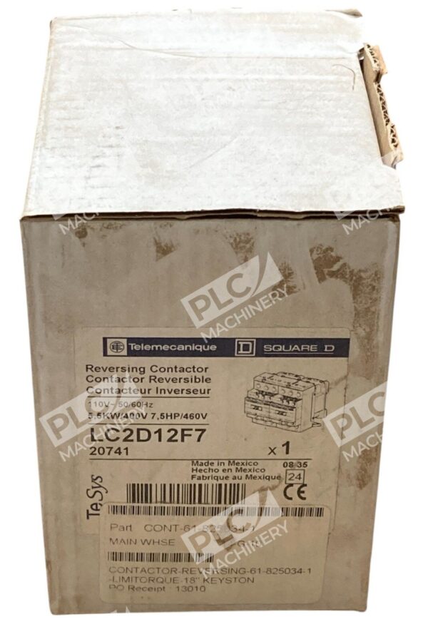 Square D Telemecanique 110V 50 60Hz 5.5kW 7.5HP Reversing Contactor LC2D12F7