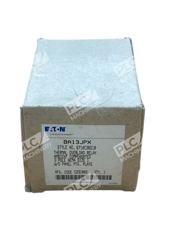 Eaton 6710C36G18 C231003 3 Pole Thermal Overload Relay BA13JPX
