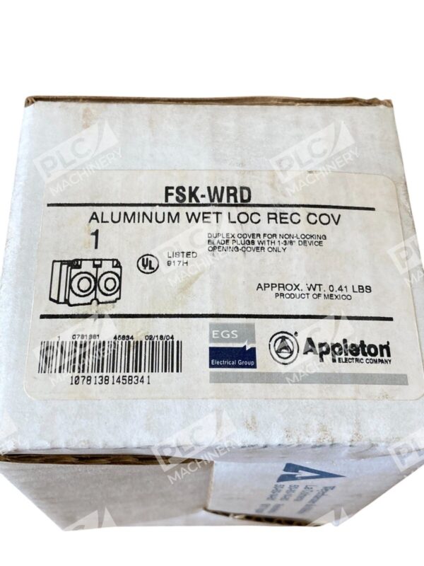 Appleton EGS 1 Duplex Aluminum Wet Location Receptacle Cover FSK-WRD - Image 2