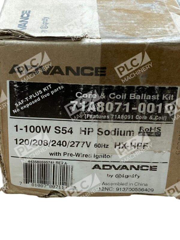 Advance 1-100W S54 HP Sodium HX-HPF Core & Ballast Kit 71A8071-001D - Image 2