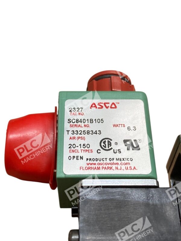 ASCO SC8401B105AC120/60 Solenoid Valve W/ Spade Plug Connector SC8401B105 - Image 7