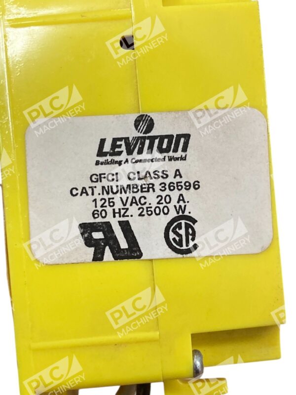 Leviton GFCI Class A 125VAC 20A 60Hz 2500W 46596-Y Panel Mount 36596 - Image 4