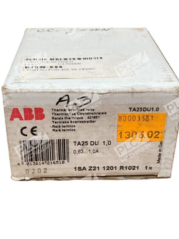 ABB B9-30-10 0.63A-1.0A 26A 22A 12A Thermal Overload Relay TA25DU1.0 - Image 7