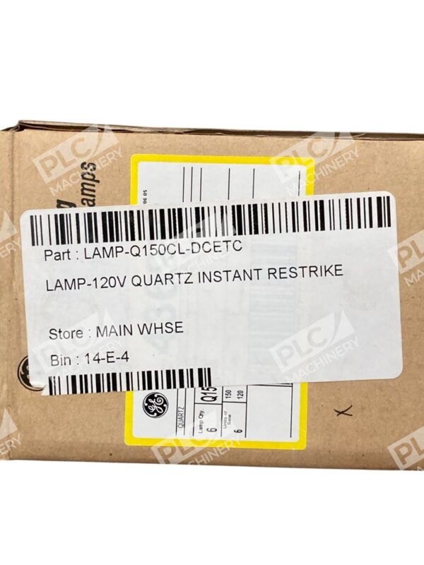 GE 43693 120V 150W Clear Quartzline Tungsten-Halogen Lamp Q150CL/DC (Box of 6) - Image 3