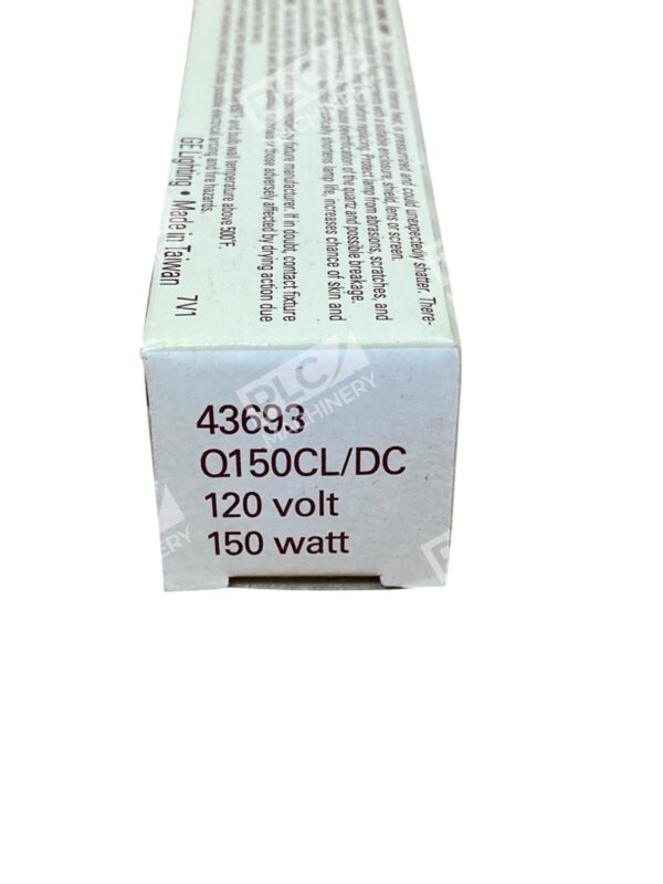 GE 43693 120V 150W Clear Quartzline Tungsten-Halogen Lamp Q150CL/DC (Box of 6) - Image 5