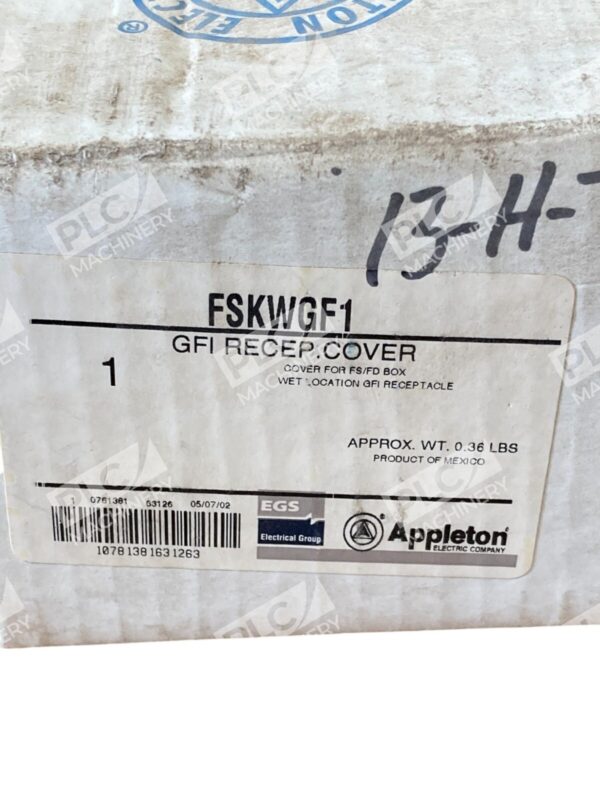 Appleton EGS 1 Wet Location GFI Receptacle Cover FSKWGF1 - Image 2