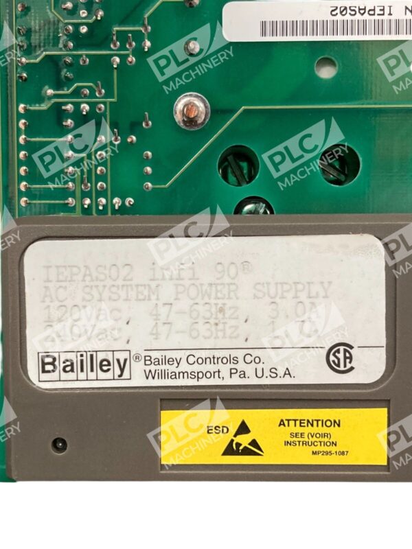 ABB INFI90 AC System 120/240VAC 47/63Hz 3.0/1.7A Power Supply Module IEPAS02 - Image 8