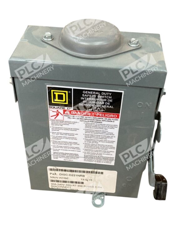 Square D 30A 240VAC General Duty Safety Switch D221NRB