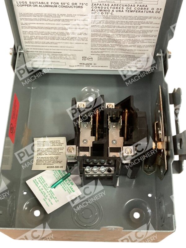 Square D 30A 240VAC General Duty Safety Switch D221NRB - Image 5