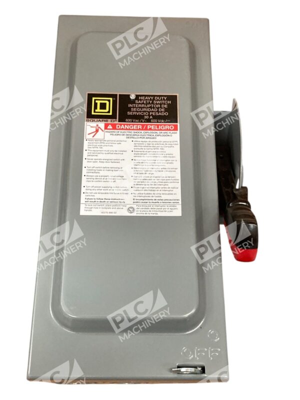 Square D 30A 600V 50572 Heavy Duty Safety Switch Enclosure HU361 - Image 4