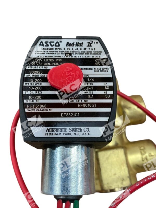 ASCO 20779 1/4 3W 120/60 110/50 FFP51868 Red Hat II Valve EF8321G1 - Image 7