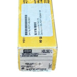 Hubbell 2 Pole 15A 3 Wire Ivory Single Receptacle HBL5661I