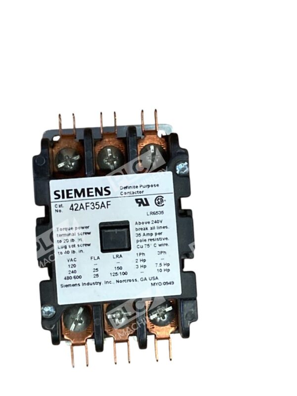 Siemens 3 Pole Open FL 25 RES 35 Definite Purpose Contactor 42AF35AF - Image 4