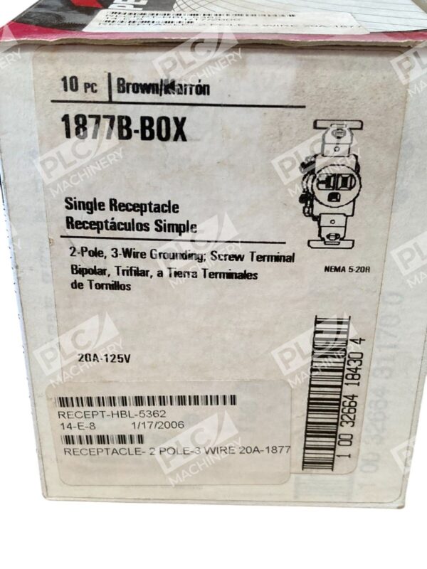 Cooper Wiring Devices 2 Pole 20A 125V Screw Terminal 1877B-BOX (Box of 10) - Image 2