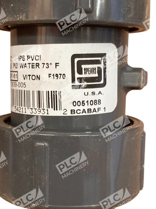 Spears 1/2" PVC Viton O-Ring TU 2000 Standard Ball Valve Socket 3639-005 - Image 6