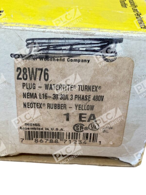Daniel Woodhead 30A 3Phase Neotex Rubber Yellow Watertite Turnex Plug 28W76 - Image 3