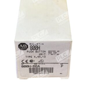 Allen Bradley AB Booted HD Red Cap Push Button Unit 800H-R6A /F