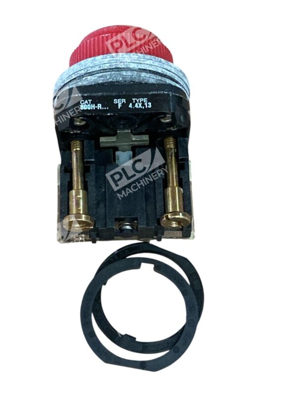Allen Bradley AB Booted HD Red Cap Push Button Unit 800H-R6A /F - Image 3