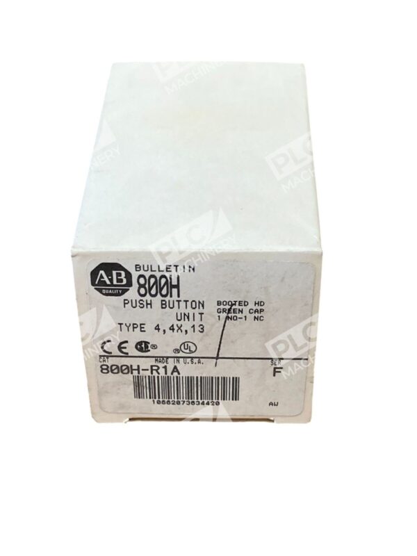 Allen Bradley AB Booted HD Green Cap Push Button Unit 800H-R1A /F