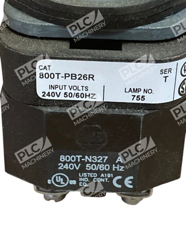 Allen Bradley AB XFMR 240V Red Lens Illuminated Push Button 800T-PB26R /T - Image 5