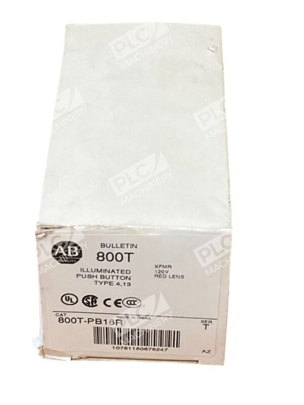 Allen Bradley AB XFMR 120V Red Lens Illuminated Push Button 800T-PB16R /T