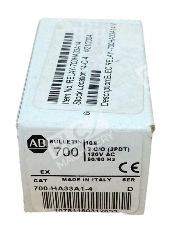 Allen Bradley AB 10A Bulletin 700 General Purpose Relay 700-HA33A1-4 /D