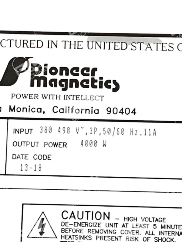 Pioneer Magnetics 3Ph 11A Switching  PM33213BP-10P-1-6PH-H Power Supply - Image 3
