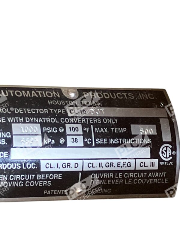 Automation Products Dynatrol Detector CL-10 DJT 1000PSIG W/ Enclosure EC-501A - Image 3