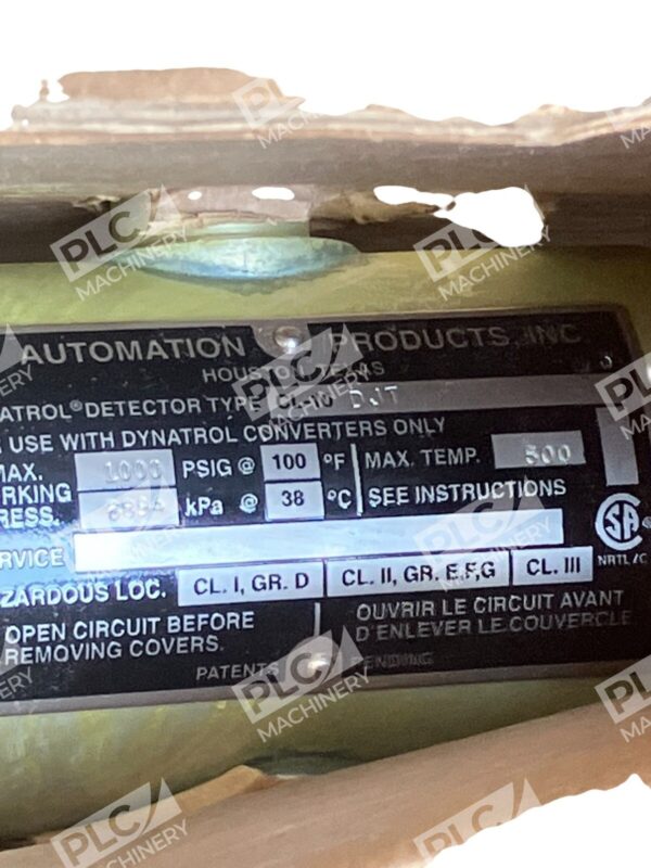 Automation Products Dynatrol Detector CL-10 DJT 1000PSIG W/ Enclosure EC-501A - Image 4
