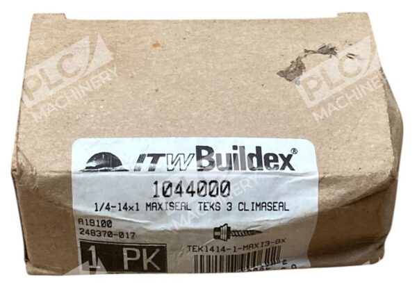 ITW Buildex 1/4-14x1 A19100 TEK1414-1-MAXI3-BX Hex Screws 1044000 (Box of 25)