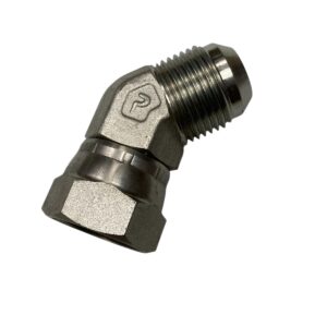 Parker 1-1/4" Tube To SAE Sraight Thread Swivel Nut 45 Deg Elbow