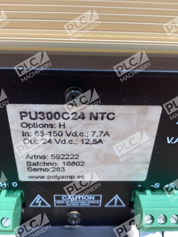 Polyamp Option H 7.7A In 12.5A Out DC/DC Converter PU300C24 NTC - Image 3